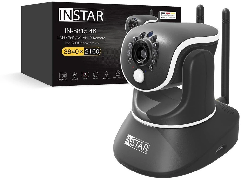 Epson INSTAR IN-8815 4K juoda – LAN PoE WLAN versija (18005)