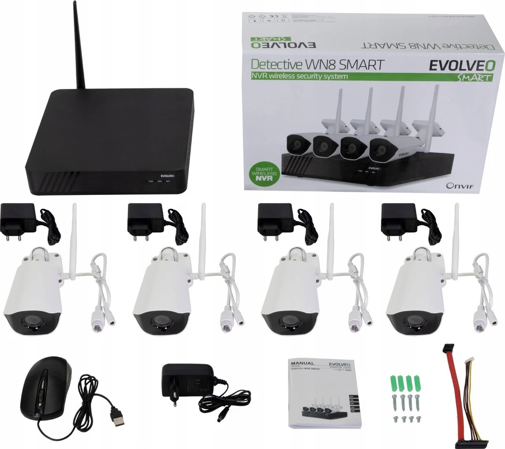 EVOLVEO Detective WN8 SMART - belaidė kamerų sistema