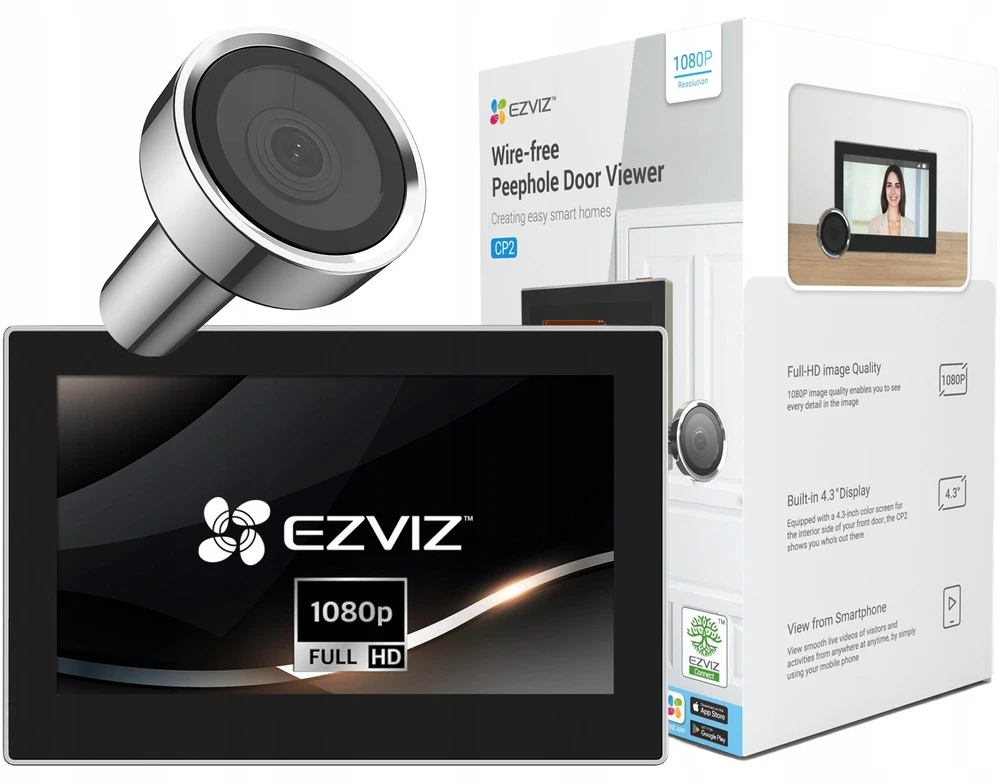 Ezviz CP2 2MP Wireless Door Viewer sidabrinė