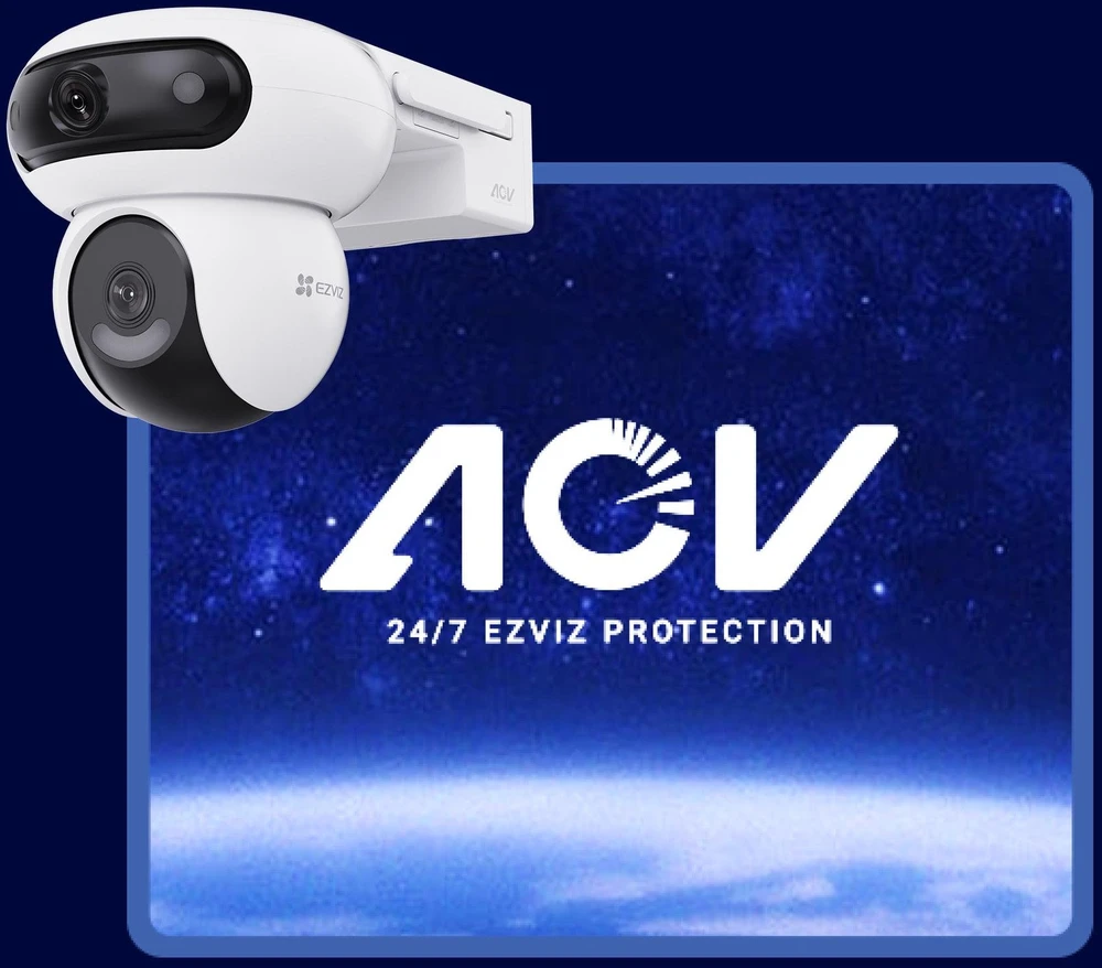 EZVIZ CS-HB90/SP lauko akumuliatorinė WIFI dviguba kamera (2x4MP, 10400mAh, Su saulės panele)