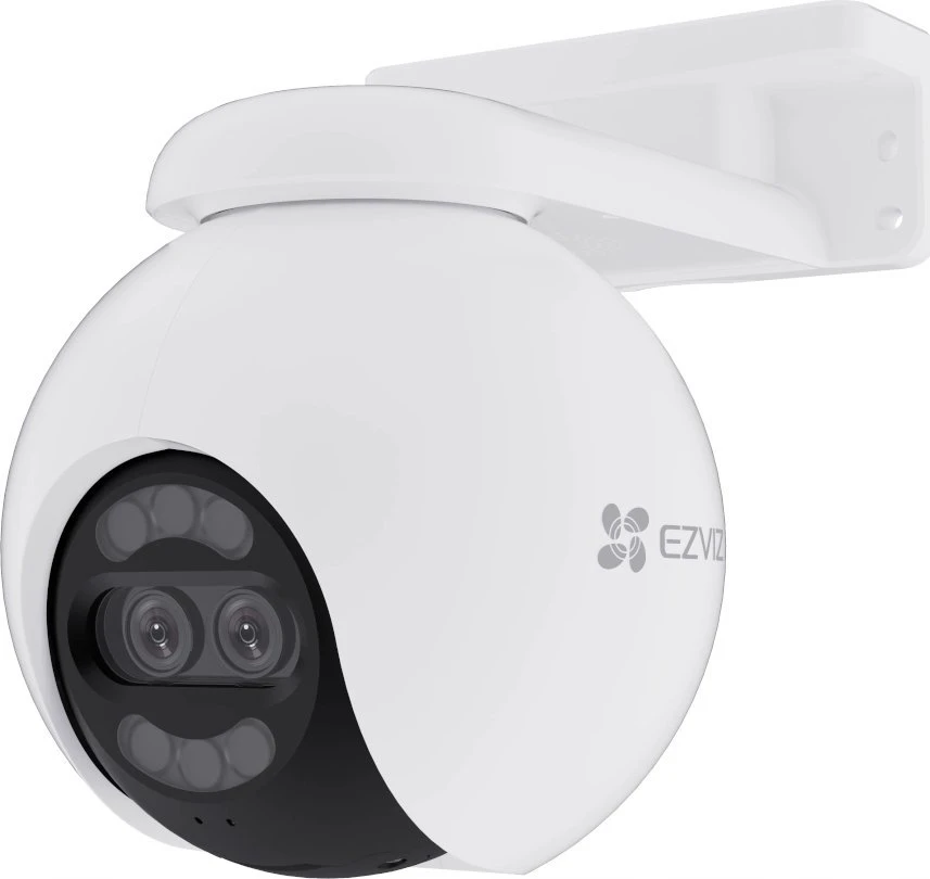Ezviz Wi-Fi kamera H80x, dviejų objektyvų 8MP + 2MP, spalvotas naktinis matymas, MicroSD iki 512GB