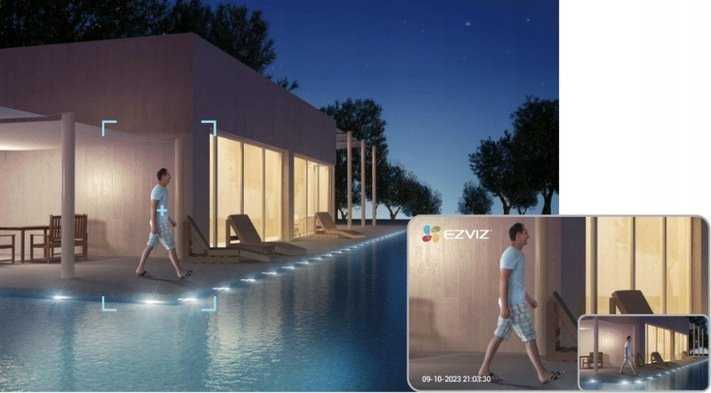 EZVIZ lauko stebėjimo kamera WiFi 4 MP 360° automatiniu sekimu spalvotu naktiniu matymu C8c 4 MP