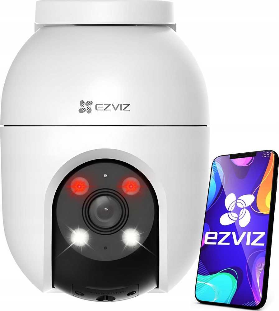 EZVIZ lauko stebėjimo kamera WiFi 4 MP 360° automatiniu sekimu spalvotu naktiniu matymu C8c 4 MP