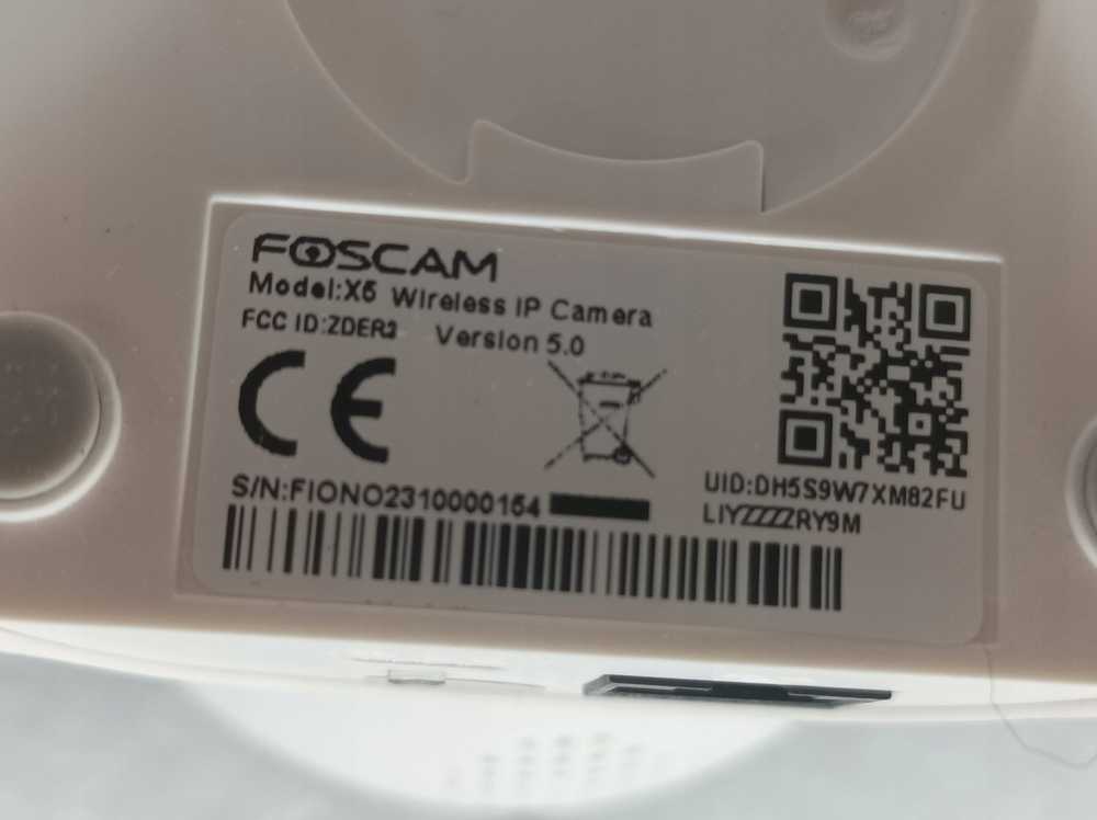 Foscam X5 IP apsaugos kamera Indoor Juodas