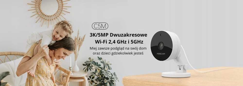 IP Kamera - Foscam C5M 5MP 3K USB-C Balta