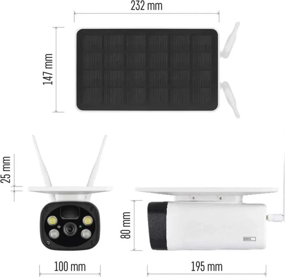 Foscam IP kamera, Solarna Emos H4056 IP-600 EYE WiFi kamera
