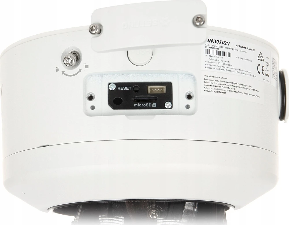 Hikvision kupolai DS-2CD2747G2H-LIPTRZS2U/SL F2.8-12 (balta, 4 MP, 40 m.IR, ColorVu)