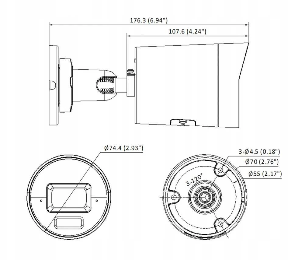 DS-2CD2043G2-LI2U 2.8mm Juodas PL Kamera IP HIKVISION