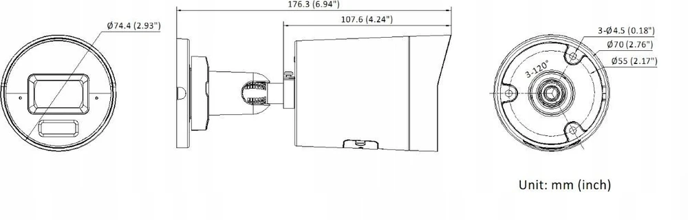Kamera IP Hikvision DS-2CD2067G3-LI2UY/SL 2.8mm Juodas PL