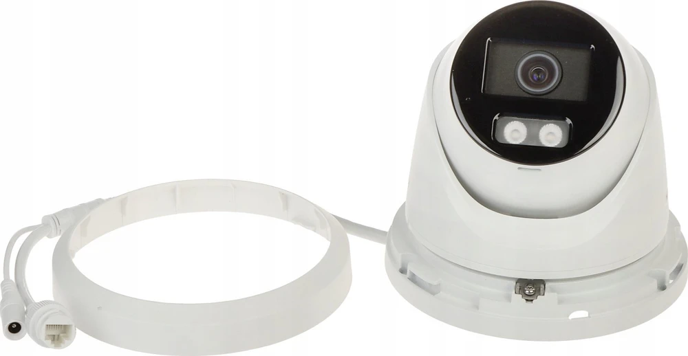 Hikvision kupolas DS-2CD2347G2H-LIUeF F4 (balta, 4 MP, 30 m. IR; 30 m. LED, hibridinė šviesa)
