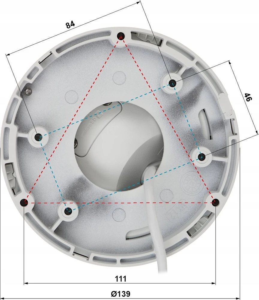 Hikvision kupolas DS-2CD2347G2H-LIUeF F4 (balta, 4 MP, 30 m. IR; 30 m. LED, hibridinė šviesa)
