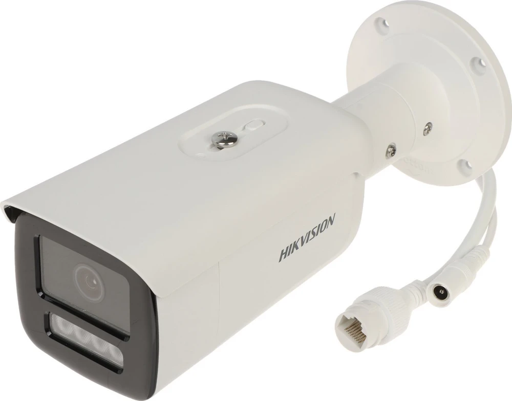 „Hikvision“ kulka DS-2CD2T47G2H-LIeF F4 (balta, 4 MP, 60 m. IR; 60 m. LED, hibridinė šviesa)