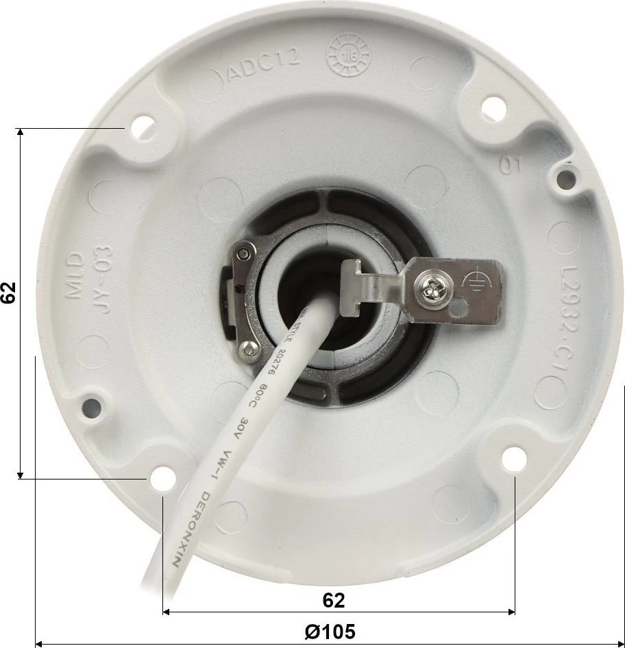 „Hikvision“ kulka DS-2CD2T47G2H-LIeF F4 (balta, 4 MP, 60 m. IR; 60 m. LED, hibridinė šviesa)