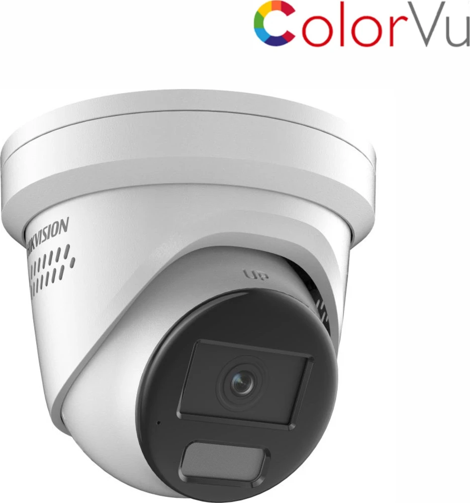 Hikvision kupolas DS-2CD2347G2H-LISU/SL F2.8 (balta, 4 MP, 30 m. IR; 30 m. LED, hibridinis apšvietimas)