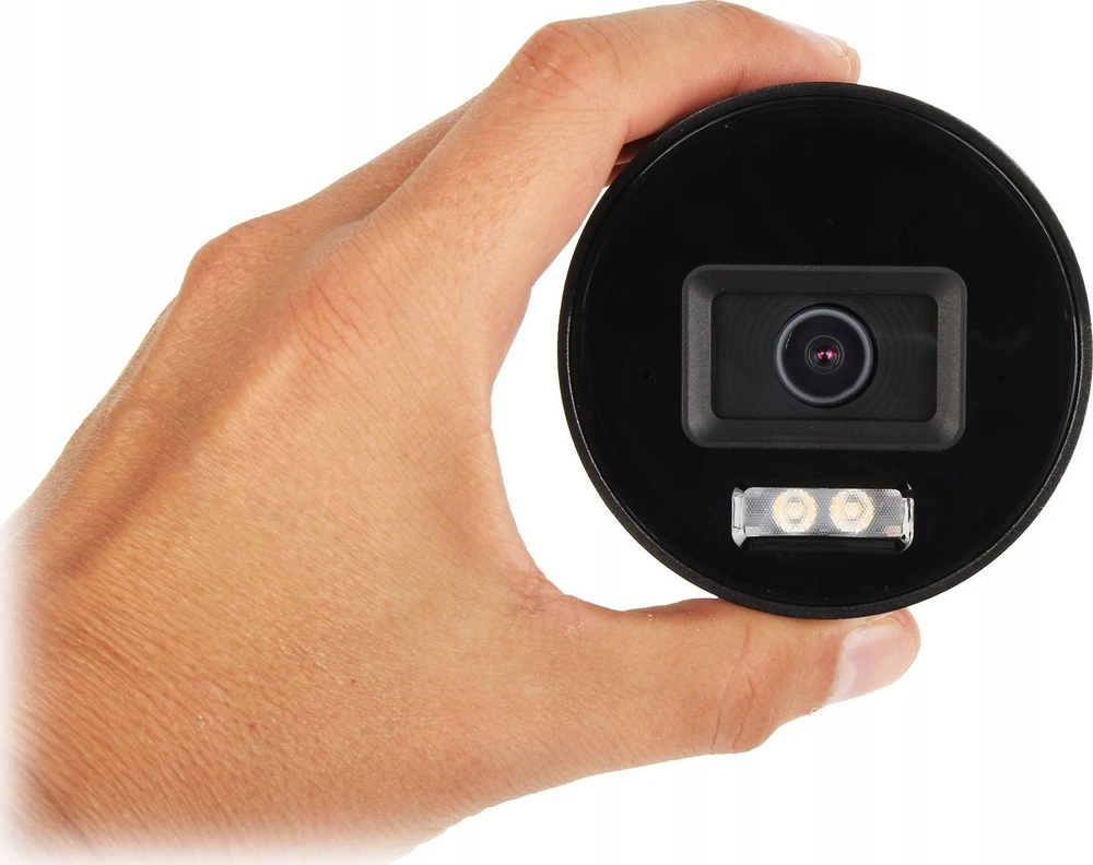 „Hikvision“ kulkos formos vaizdo kamera DS-2CD2046G2H-IU F2.8 (juoda, 4 MP, 40 m. IR, „AcuSense“, „DarkFighter“)