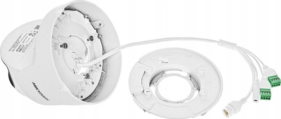 „Hikvision“ kupolinė kamera DS-2CD2346G2P-ISU/SL(C) F2.8 (balta, 4 MP, 30 m. IR, „AcuSense“, panoraminė 180°)