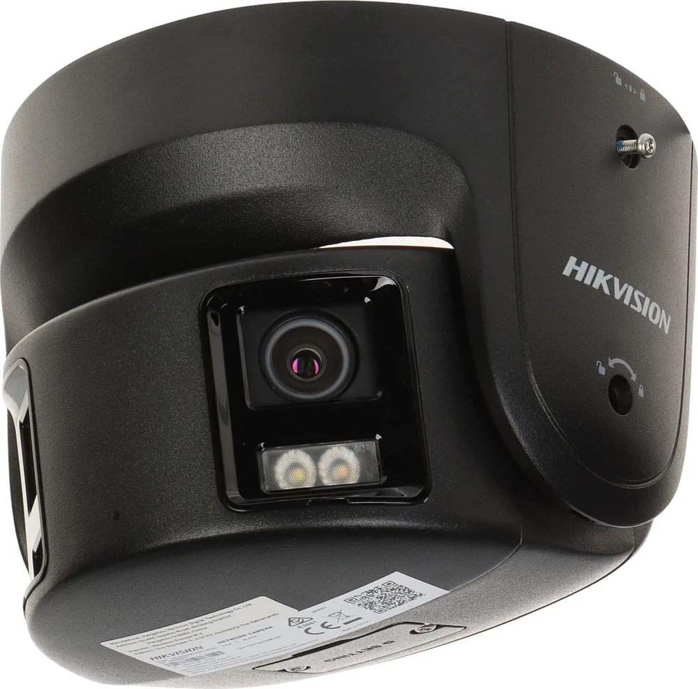 Hikvision dome DS-2CD2387G2P-LSU/SL(C) F4 (juoda, 8 MP, 30 m. LED, ColorVu, panoraminė 180°)