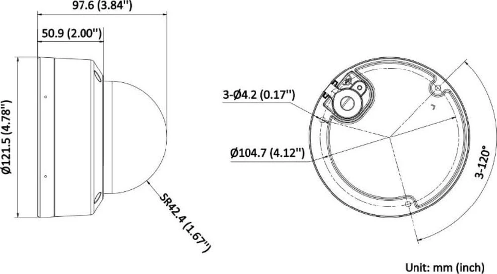 ANTIVANDALINĖ IP KAMERA DS-2CD2183G2-LIS2U(2.8MM) Išmanusis hibridinis šviestuvas „AcuSense“ - 8.3 Mpx 4K UHD Hikvision