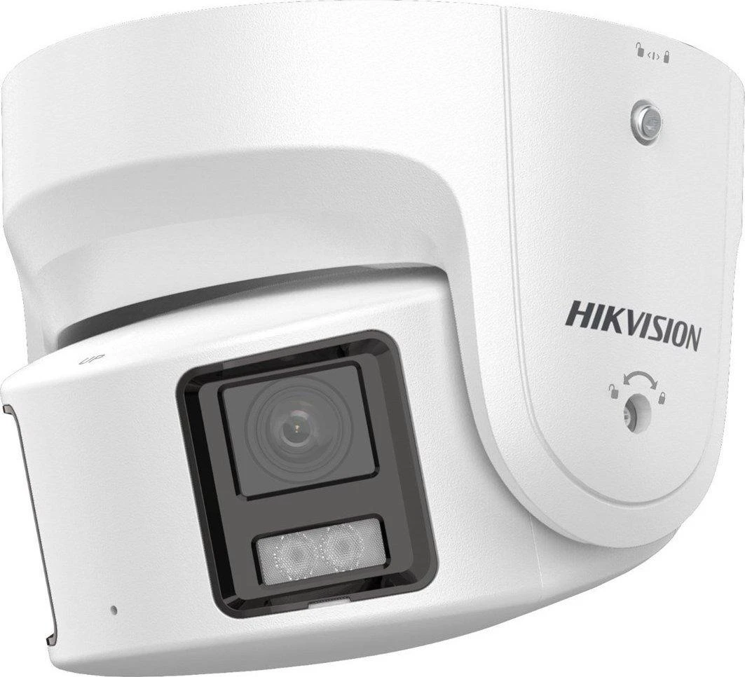 „Hikvision“ kupolinė kamera DS-2CD2387G2P-LSU/SL(C) F4 (balta, 8 MP, 30 m. LED, „ColorVu“, panoraminė 180°)