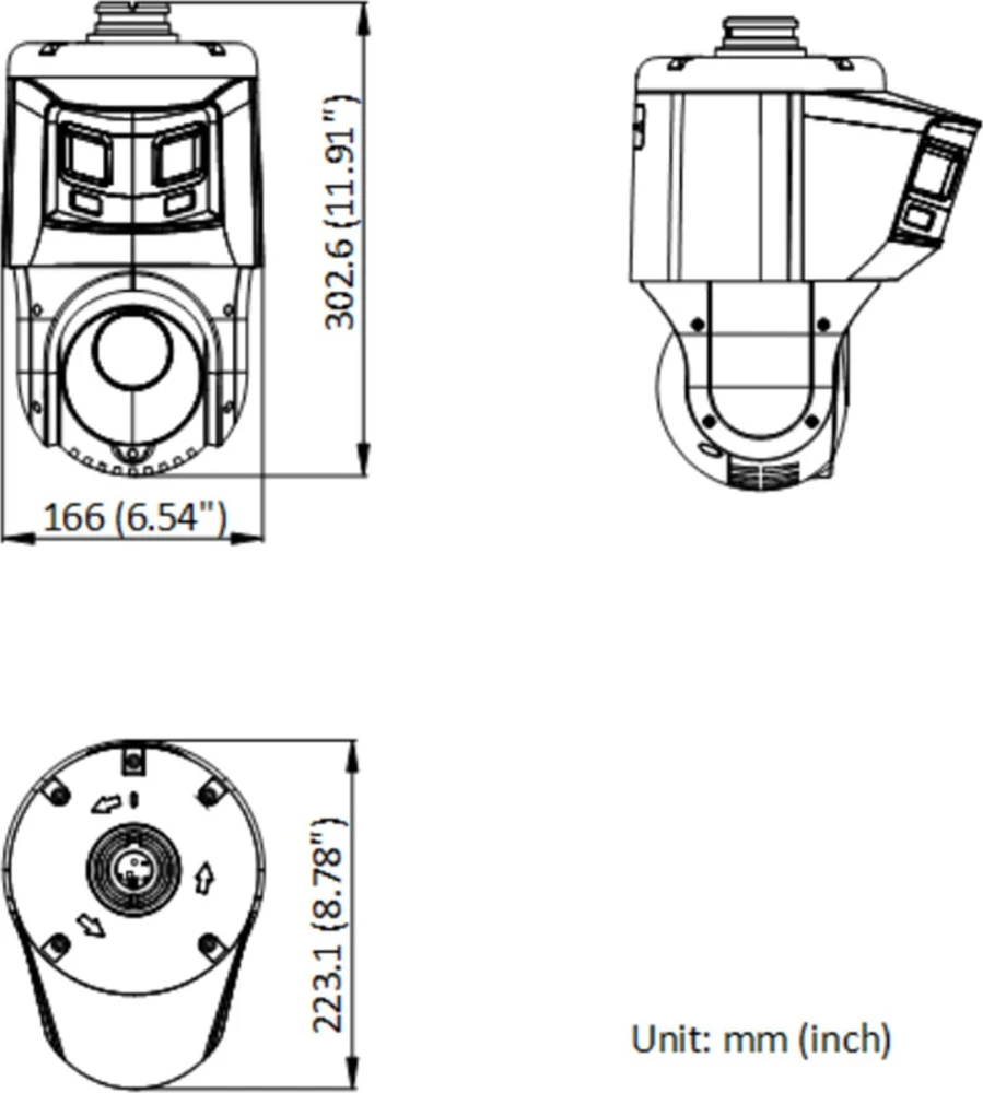 IP GREITASUKĖ LAUKO KAMERA DS-2SE4C425MWG-E/26(F0) TandemVu ColorVu - 3.7 Mpx 4.8 ... 120 mm Hikvision