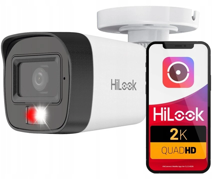 Carruzzo IP kamera Hilook IPC-B140HA-LUC 4MP išmanusis hibridinis šviestuvas
