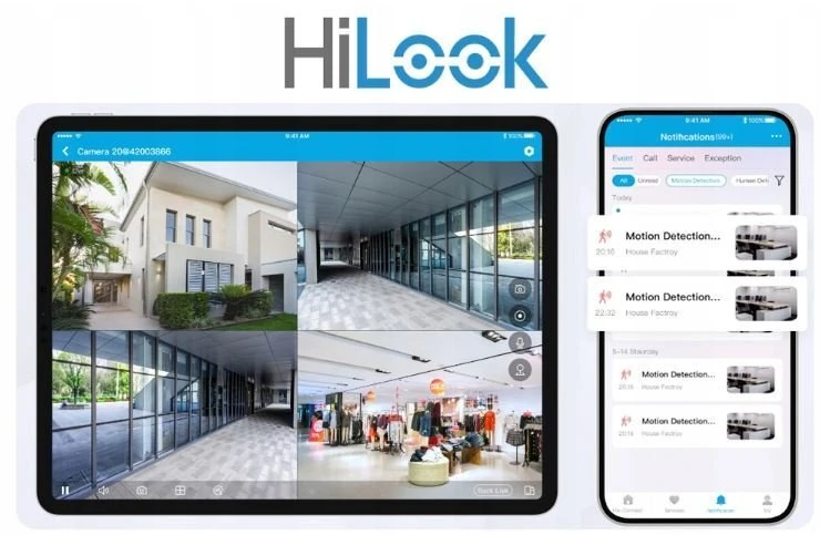 Carruzzo IP kamera Hilook IPC-B140HA-LUC 4MP išmanusis hibridinis šviestuvas