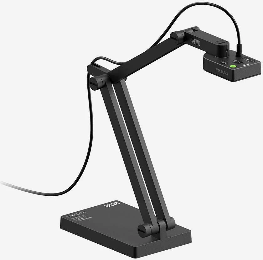 IPV IPEVO V4K-13MP ULTRA dokumentų kamera Juoda 25,4 / 3,06 mm (1 / 3.06″) CMOS