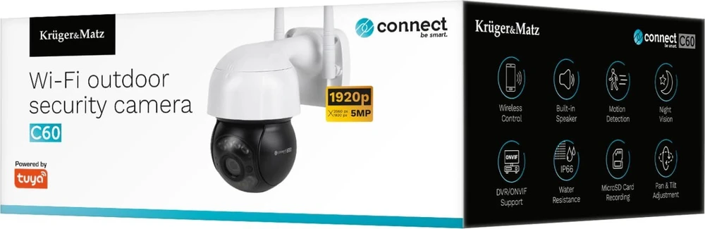 Kruger & Matz „KrugerMatz Connect C60 Tuya“ lauko Wi-Fi kamera