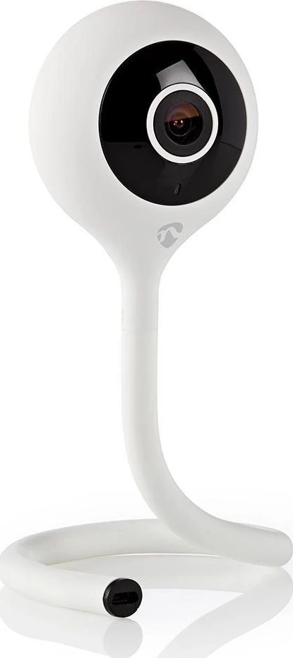 Bevielė išmanioji Wi-Fi vaizdo kamera 2MP (1080P), su mikrofonu, naktiniu pašvietimu IR, balta, Nedis Smart Life