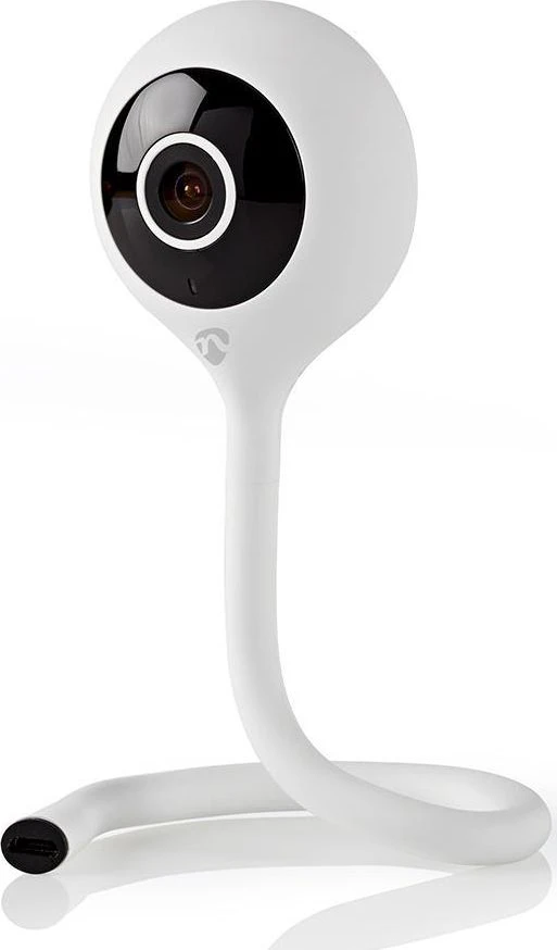 Bevielė išmanioji Wi-Fi vaizdo kamera 2MP (1080P), su mikrofonu, naktiniu pašvietimu IR, balta, Nedis Smart Life