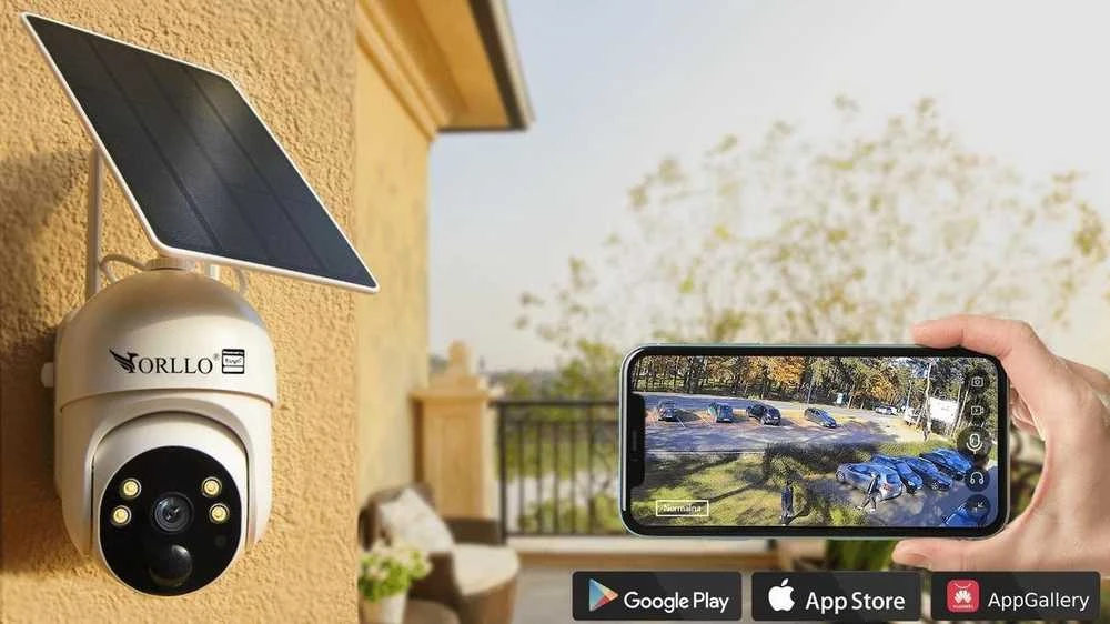 Belaidė 4G LTE besisukanti IP kamera su Orllo TZ1 PRO saulės baterija