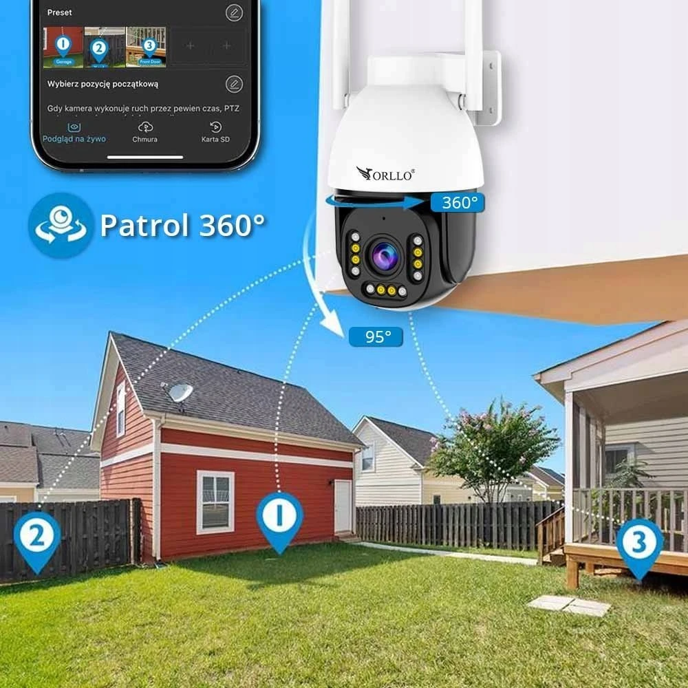 Orllo IP kamera lauko sąlygoms, besisukanti, priartinanti x10, 4MPx ORLLO Z9 ULTRA