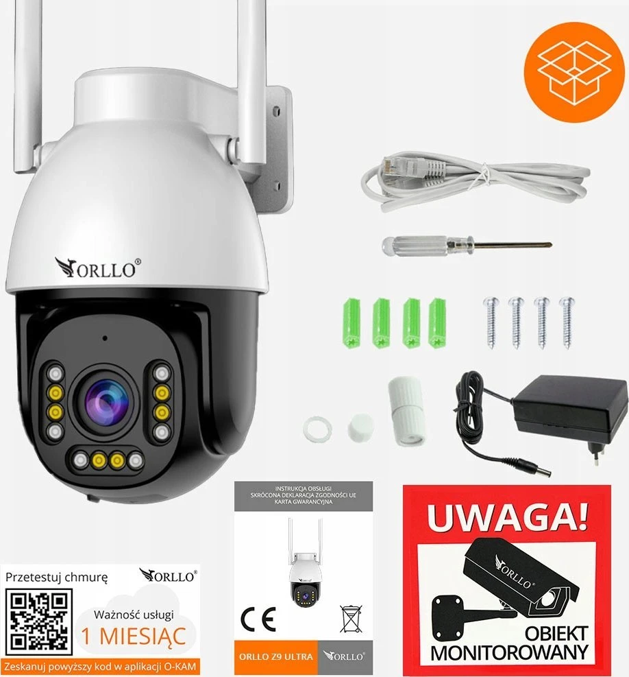 Orllo IP kamera lauko sąlygoms, besisukanti, priartinanti x10, 4MPx ORLLO Z9 ULTRA