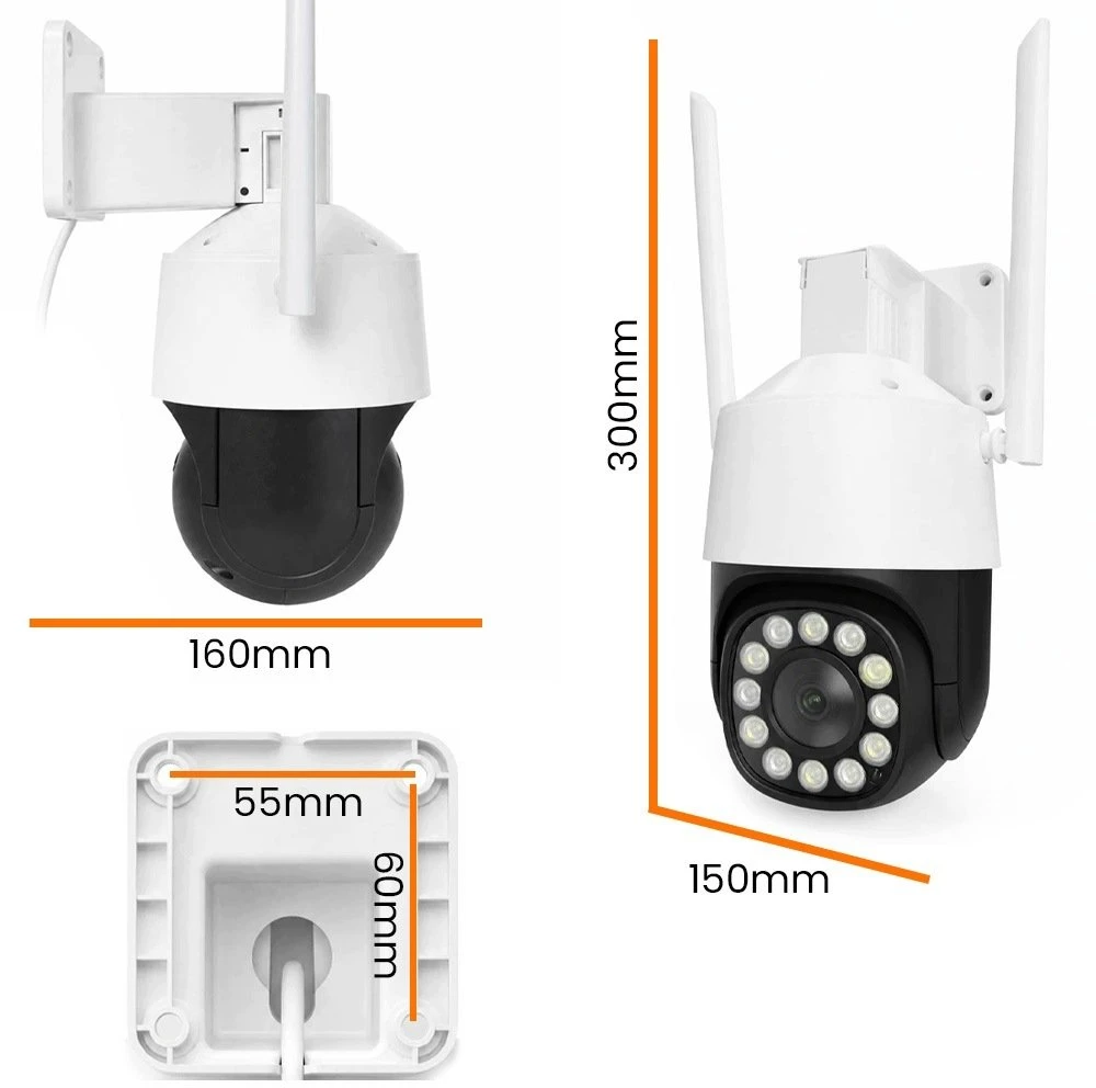 IP kamera Orllo TZ11 PT 4K 8MP Wi-Fi ir 4G Tuya