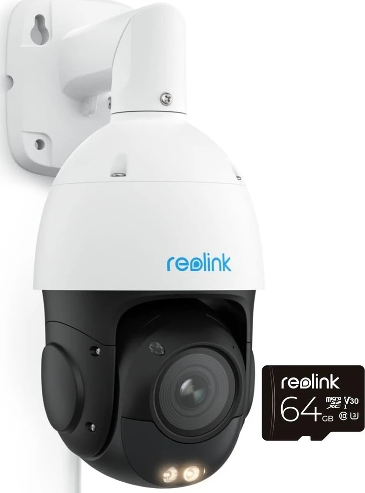 Reolink | 4K 360° automatinio sekimo PoE kamera su 5X optiniu priartinimu | P840 | 8 MP | f=2,7–13,5 mm/maks. F1.6 | Maitinimas per Ethernet (PoE) | IP66 | H.265/H.264 | Micro SD, maks. 256 GB