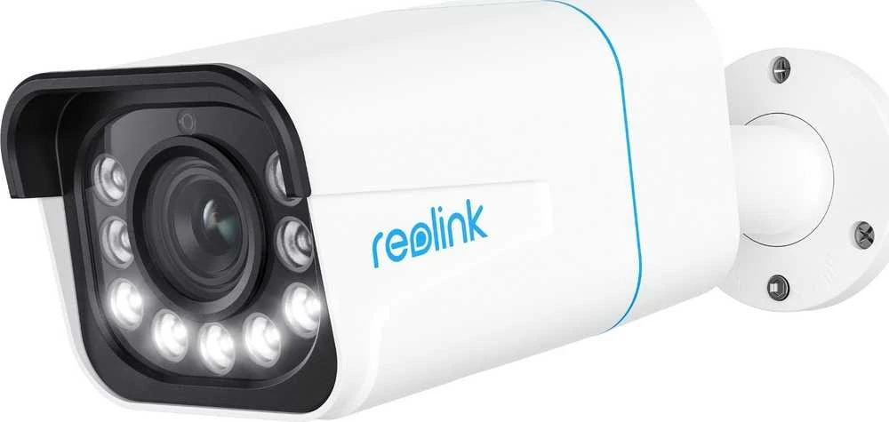 Reolink | 4K išmanioji PoE kamera su prožektoriumi ir spalvotu naktiniu matymu | P430 | Kulka | 8 MP | 2,7-13,5 mm | IP67 | H.265 | Micro SD, maks. 256 GB
