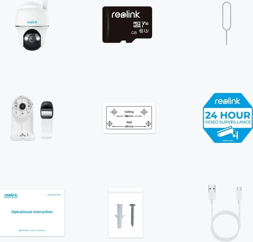 IP apsaugos kamera su SIM jungtimi Reolink Go G430, 4G LTE, 4Mpix, PIR, MicroSD jungtis