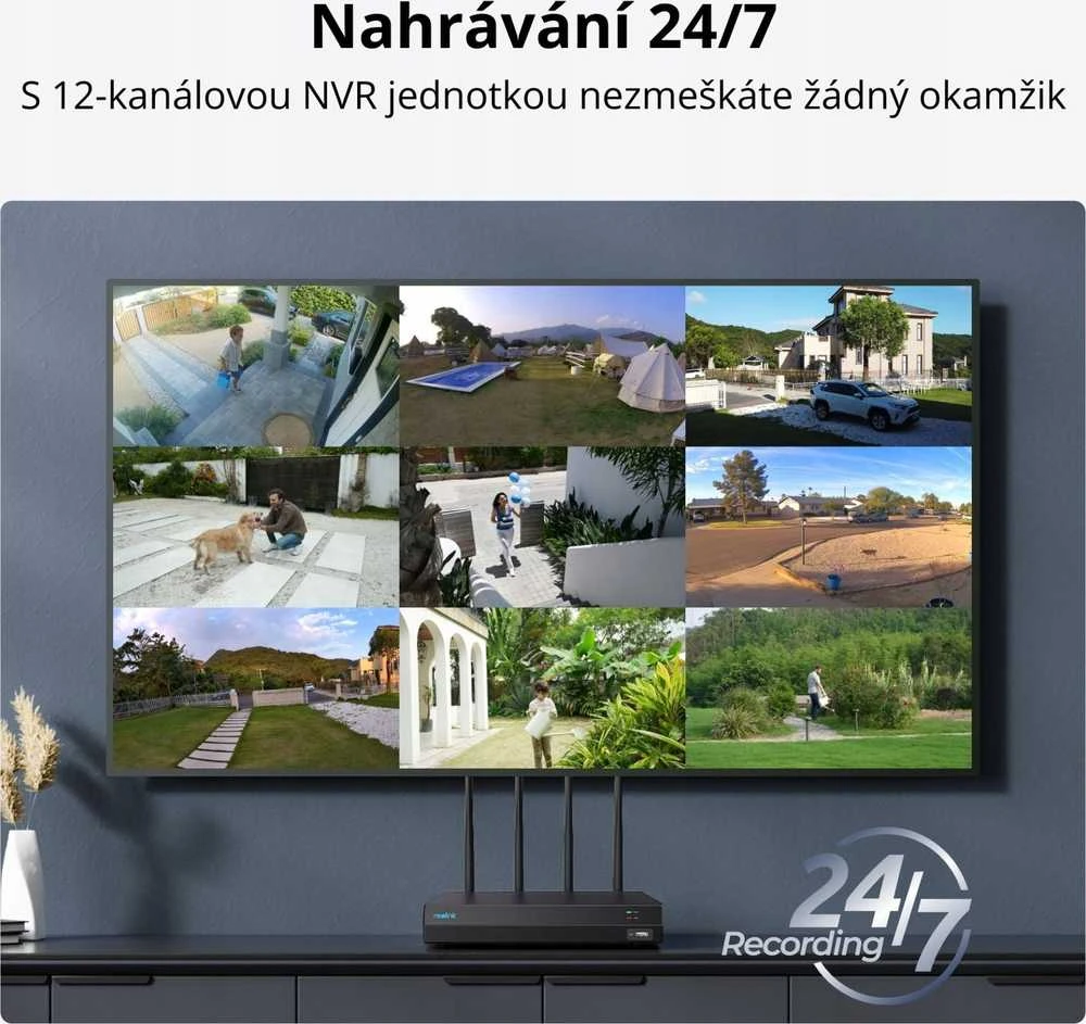 „Reolink WN12W“ 12 kanalų „Wi-Fi 6“ NVR įrašymo įrenginys, skirtas 24 valandas per parą ir 7 dienas per savaitę atlikti vietinius įrašus | Reolink