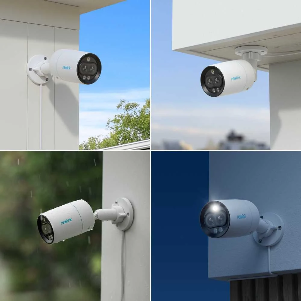Reolink P330M stebėjimo kamera 8MP (3840x2160), PoE, IP66 atsparumas oro sąlygoms, spalvotas naktinis matymas, dvigubi objektyvai
