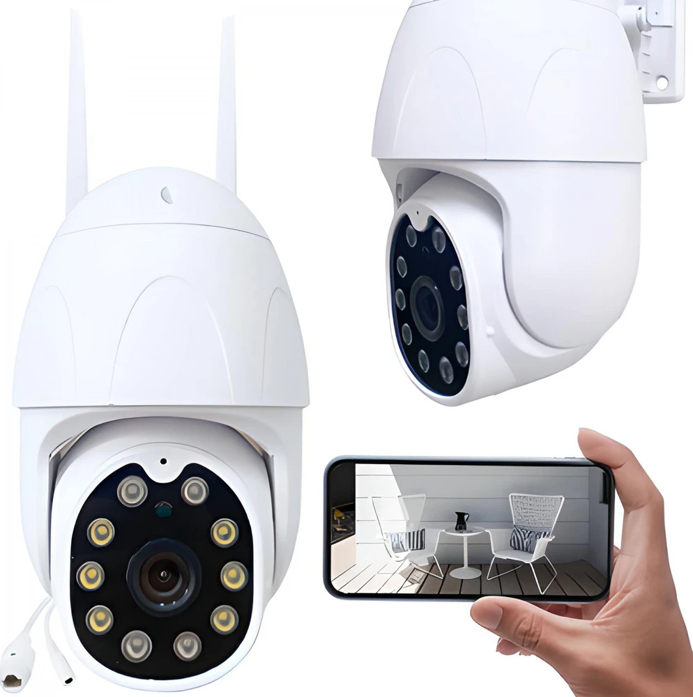 Zewnętrzna Lauko 270°/90° besisukanti WiFi IP kamera HomeSmart E195