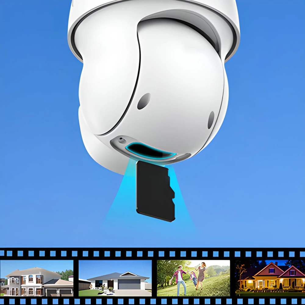 Zewnętrzna Lauko 270°/90° besisukanti WiFi IP kamera HomeSmart E195
