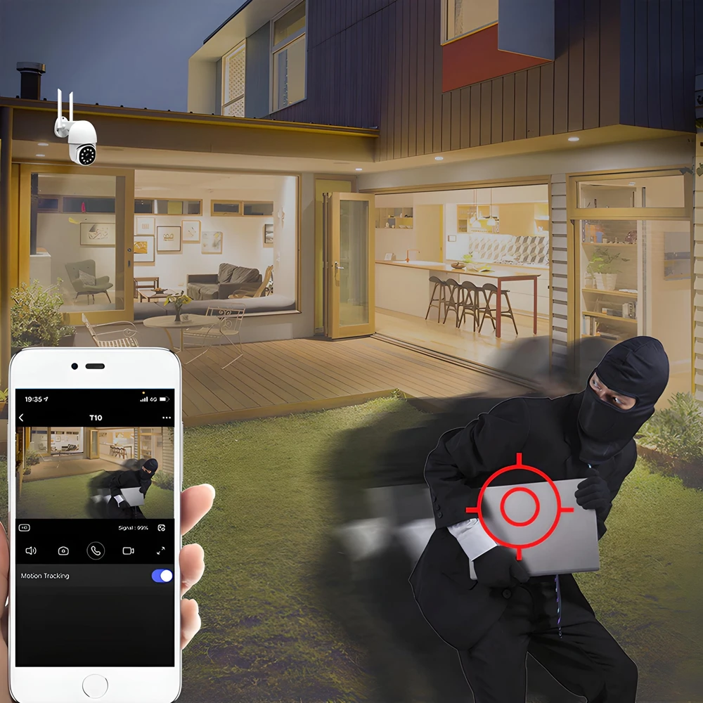 Zewnętrzna Lauko 270°/90° besisukanti WiFi IP kamera HomeSmart E195