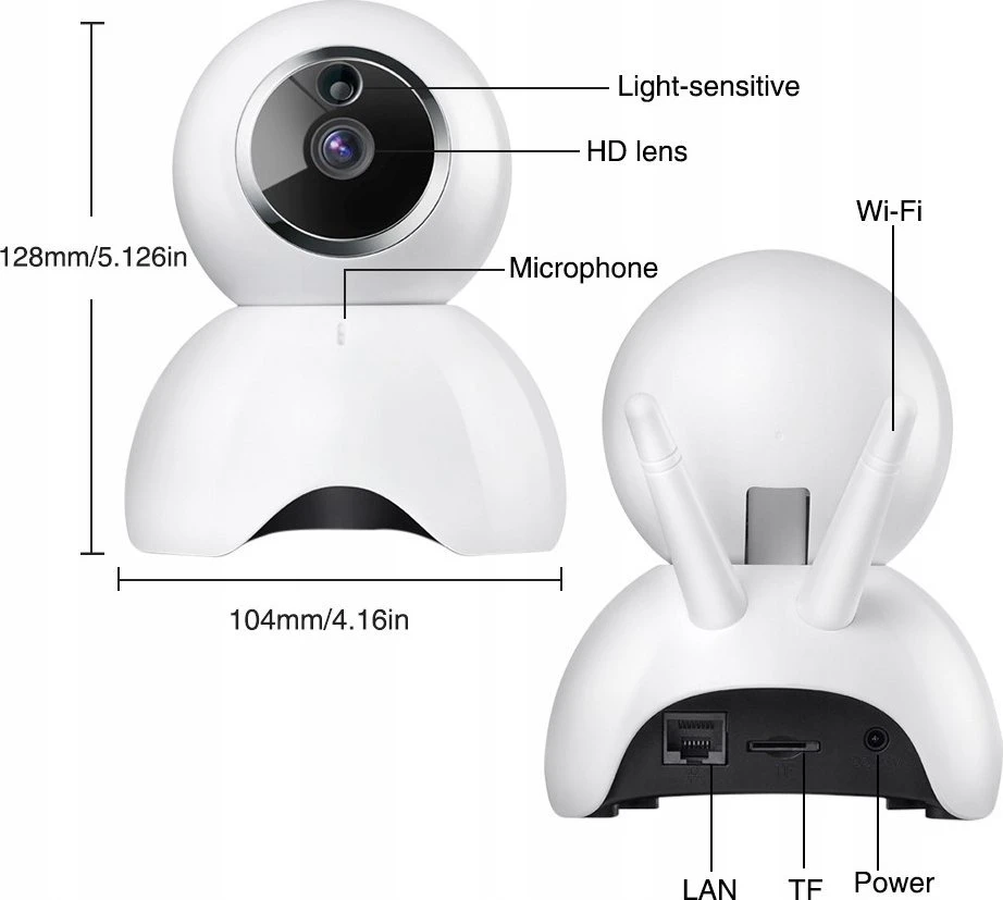 Bevielė WiFi IP apsaugos kamera Sonoff GK-200MP2-B