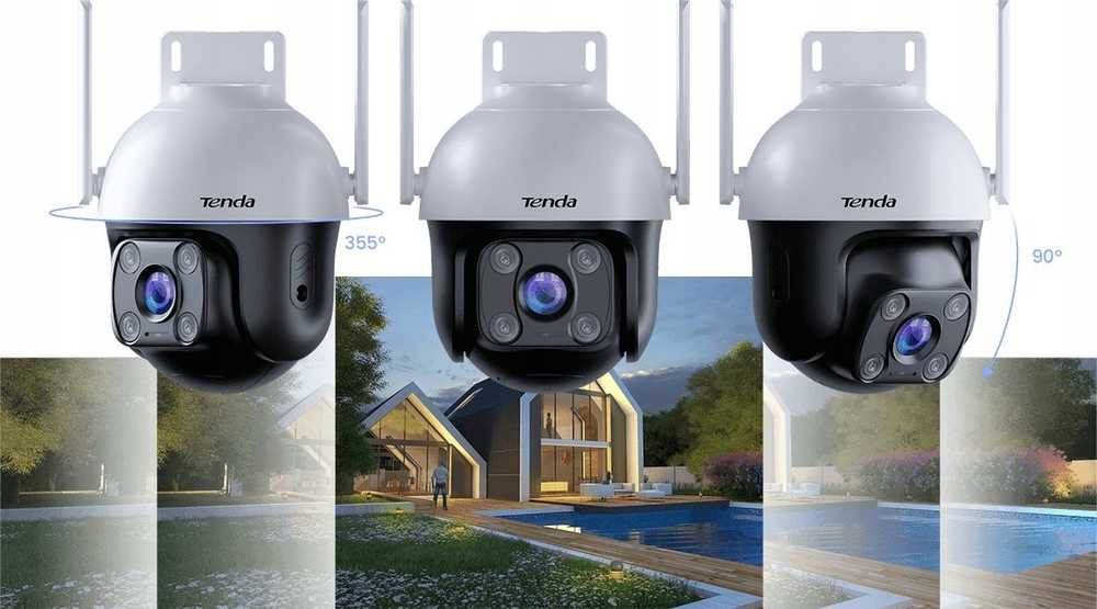 Tenda rh3-wca 1080p lauko Wi-Fi panoraminė / pakreipimo kamera