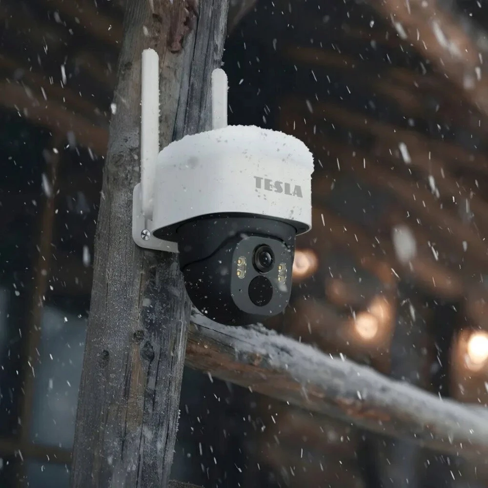 „Tesla TESLA SecureQ SC45 – išorinė IP kamera, skirta SIM kortelei 4G, su saulės baterijos plokšte“