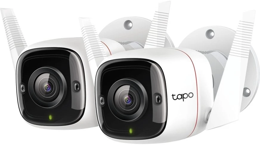 TP-Link Tapo C310P2 WiFi stebėjimo kamerų rinkinys 2K (2304x1296), 3MP, IP66 atsparus oro sąlygoms, 30 m naktinis matymas, dvipusis garsas