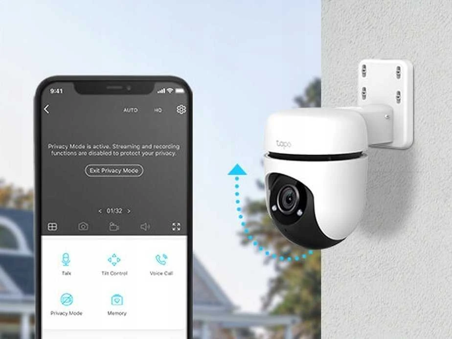 TP-LINK | Pan/Tilt Security WiFi kamera | TC40 | Kupolas | 2 MP | 3 mm | IP65 | H.264 | Micro SD, maks. 512 GB
