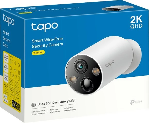 TP-Link Tapo C425 rinkinys 4x puiki kamera C425 (4MP, 2K QHD, 1440p, IR 15m, WiFi, micro SD kortelė, IP66)