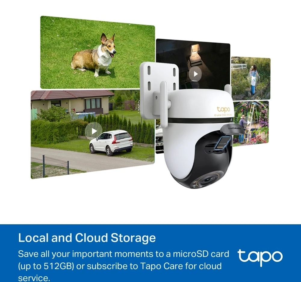 TP-Link lauko PTZ Wi-Fi kamera 5 MP su spalvotu naktiniu matymu C530WS
