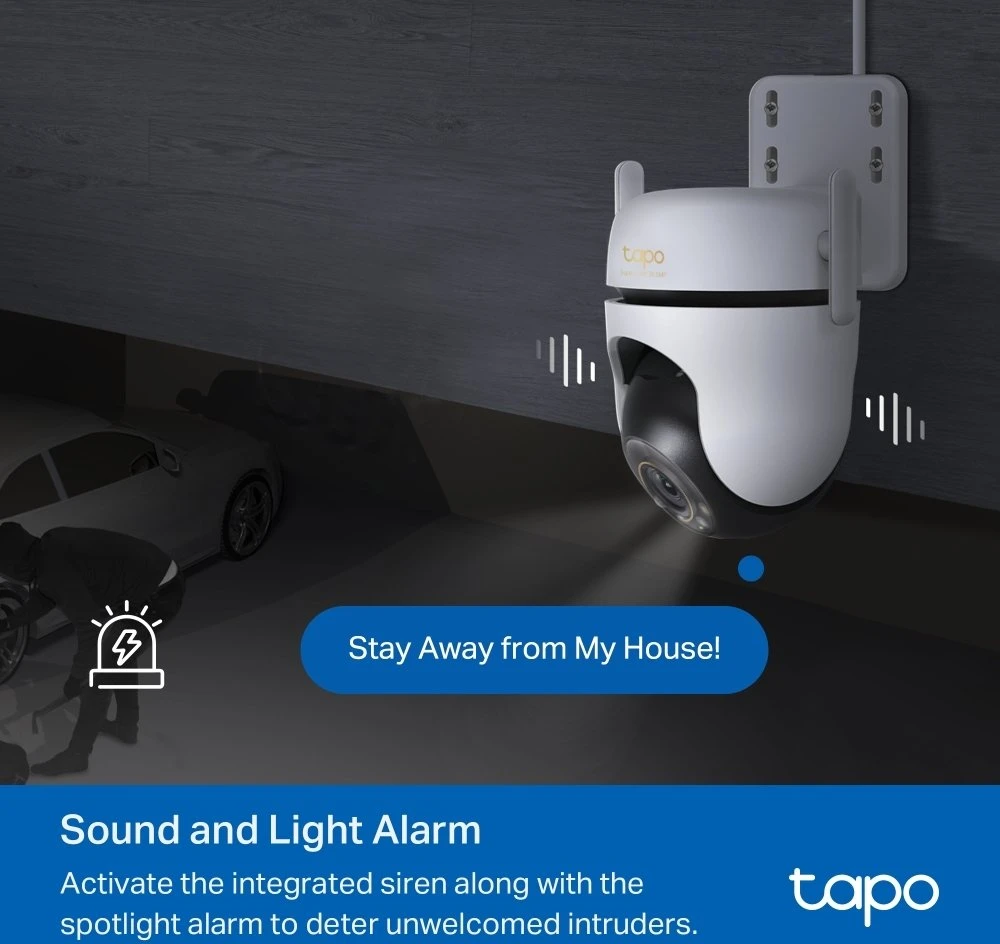 TP-Link lauko PTZ Wi-Fi kamera 5 MP su spalvotu naktiniu matymu C530WS